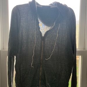 Brandy Melville grey zip up hoodie